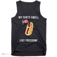 My Farts Smell Like Freedom Funny Patriotic Tank Top thumb 0