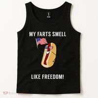 My Farts Smell Like Freedom Funny Patriotic Tank Top thumb 2