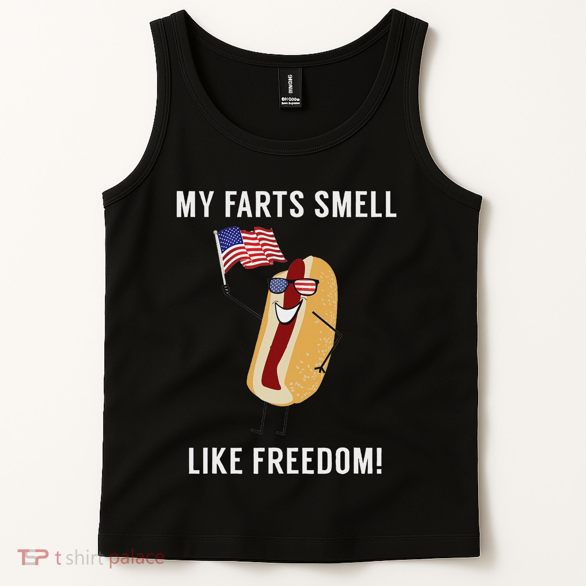 My Farts Smell Like Freedom Funny Patriotic Tank Top