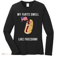 My Farts Smell Like Freedom Funny Patriotic Women's Long Sleeve Shirt thumb 0