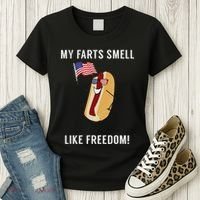 My Farts Smell Like Freedom Funny Patriotic Women's T-Shirt thumb 3