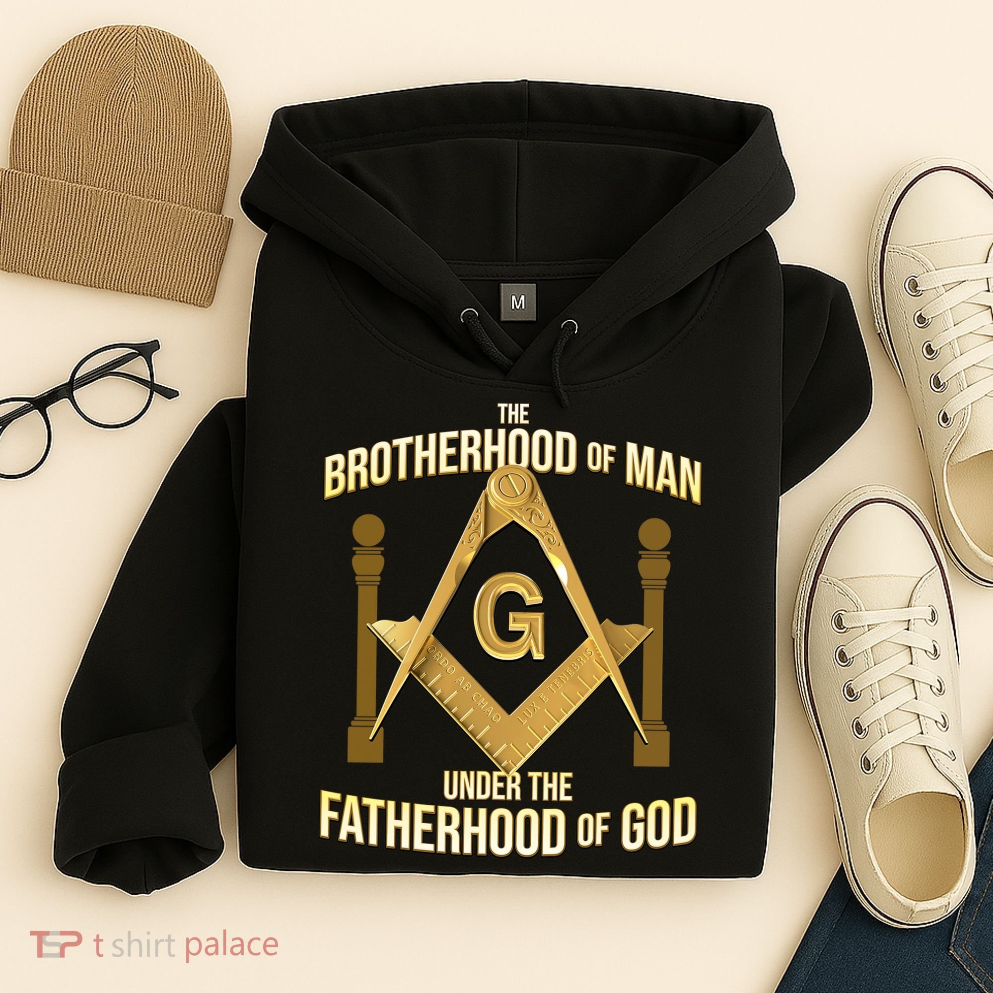 Masonic Fatherhood Square & Compass Freemason Hoodie