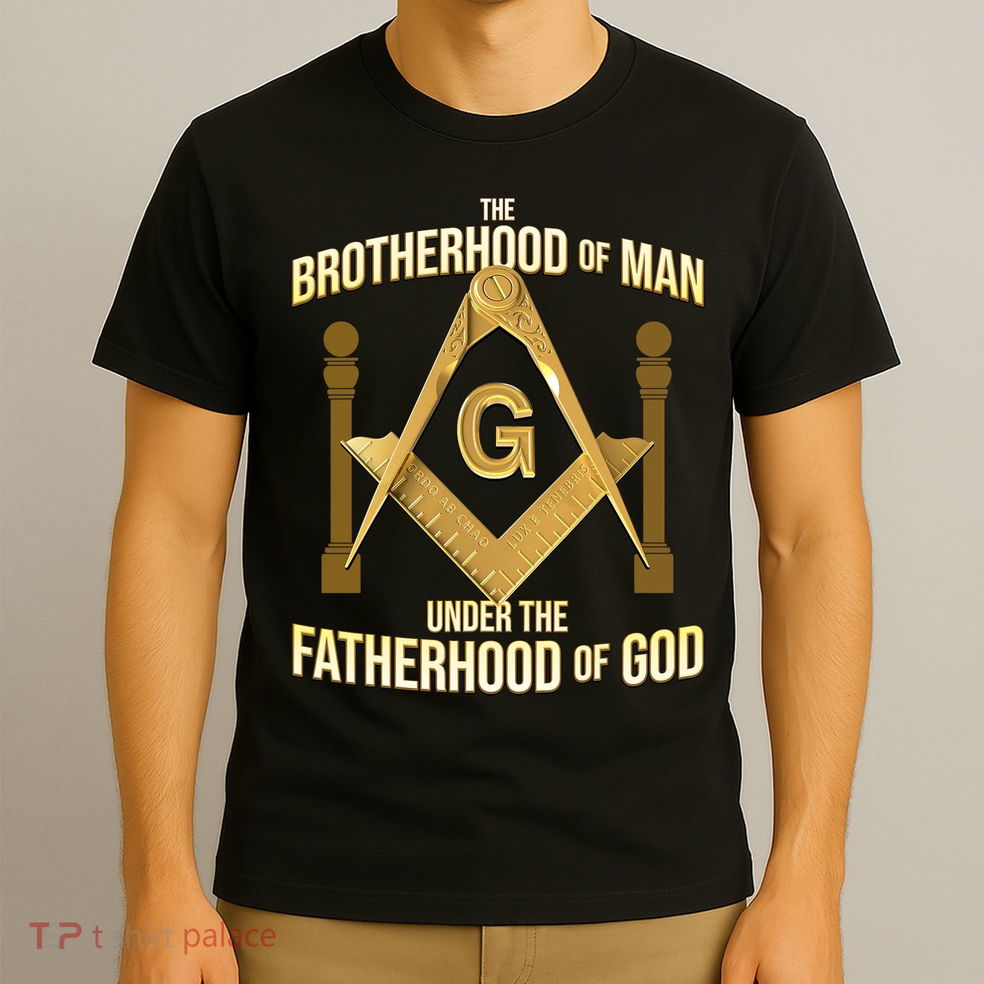 Masonic Fatherhood Square & Compass Freemason T-Shirt