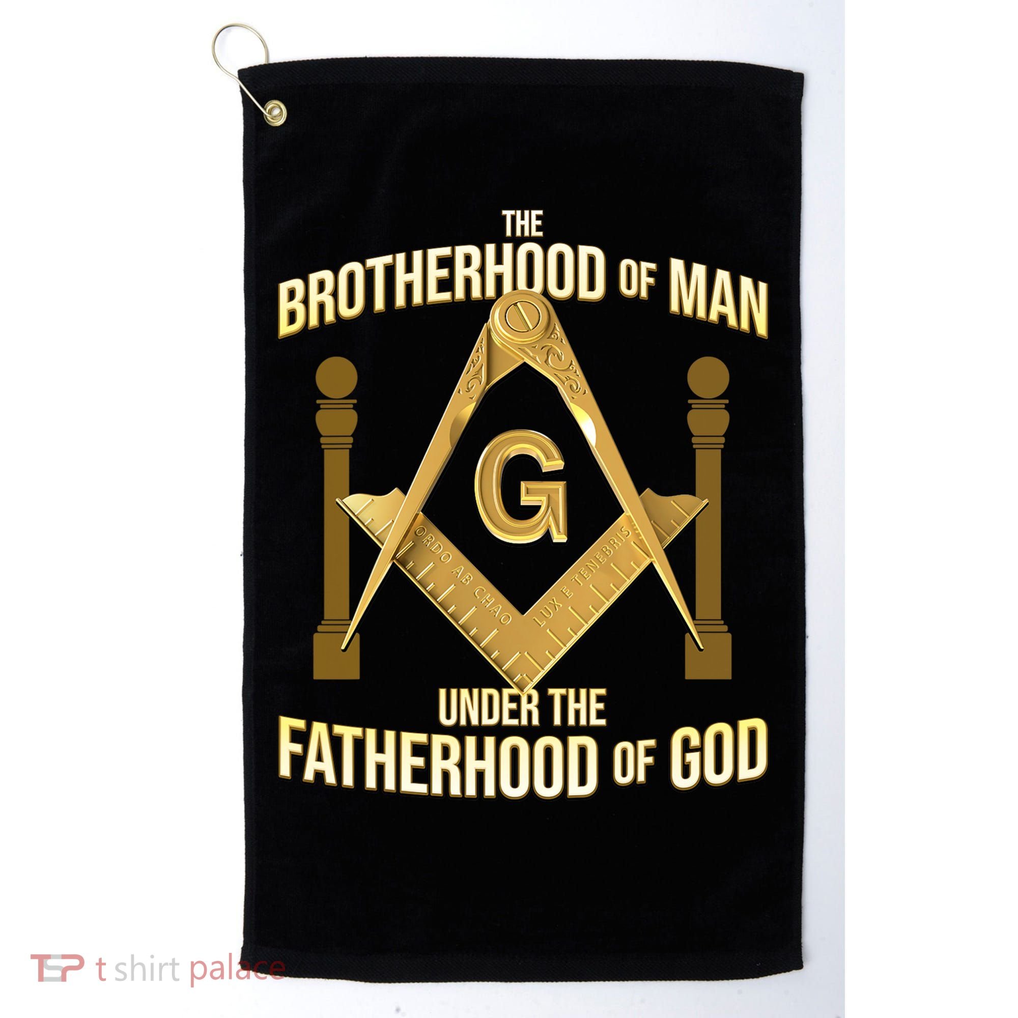 Masonic Fatherhood Square & Compass Freemason Golf Towel