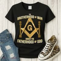 Masonic Fatherhood Square & Compass Freemason Women's T-Shirt thumb 3