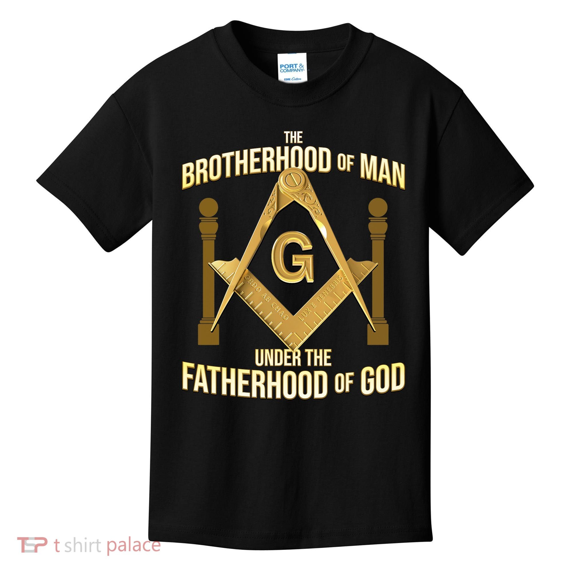 Masonic Fatherhood Square & Compass Freemason Kids T-Shirt