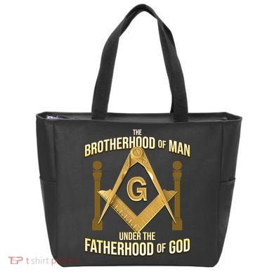 Masonic Fatherhood Square & Compass Freemason Tote Bag