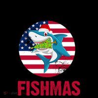 Merry Fishmas Shark America Christmas Coffee Mug thumb 5