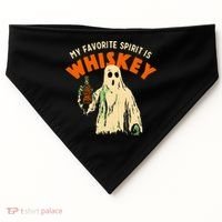 My Favorite Spirit Is Whiskey USA-Made Doggie Bandana thumb 0