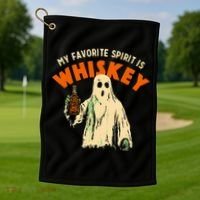 My Favorite Spirit Is Whiskey Golf Towel thumb 1