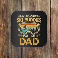 My Favorite Ski Buddies Call Me Dad Coaster thumb 0
