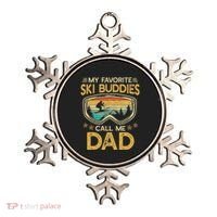 My Favorite Ski Buddies Call Me Dad Ornament thumb 0