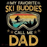 My Favorite Ski Buddies Call Me Dad Ornament thumb 1