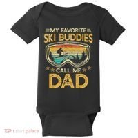 My Favorite Ski Buddies Call Me Dad Baby Bodysuit thumb 0