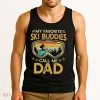 My Favorite Ski Buddies Call Me Dad Tank Top thumb 3