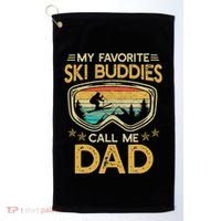 My Favorite Ski Buddies Call Me Dad Golf Towel thumb 0