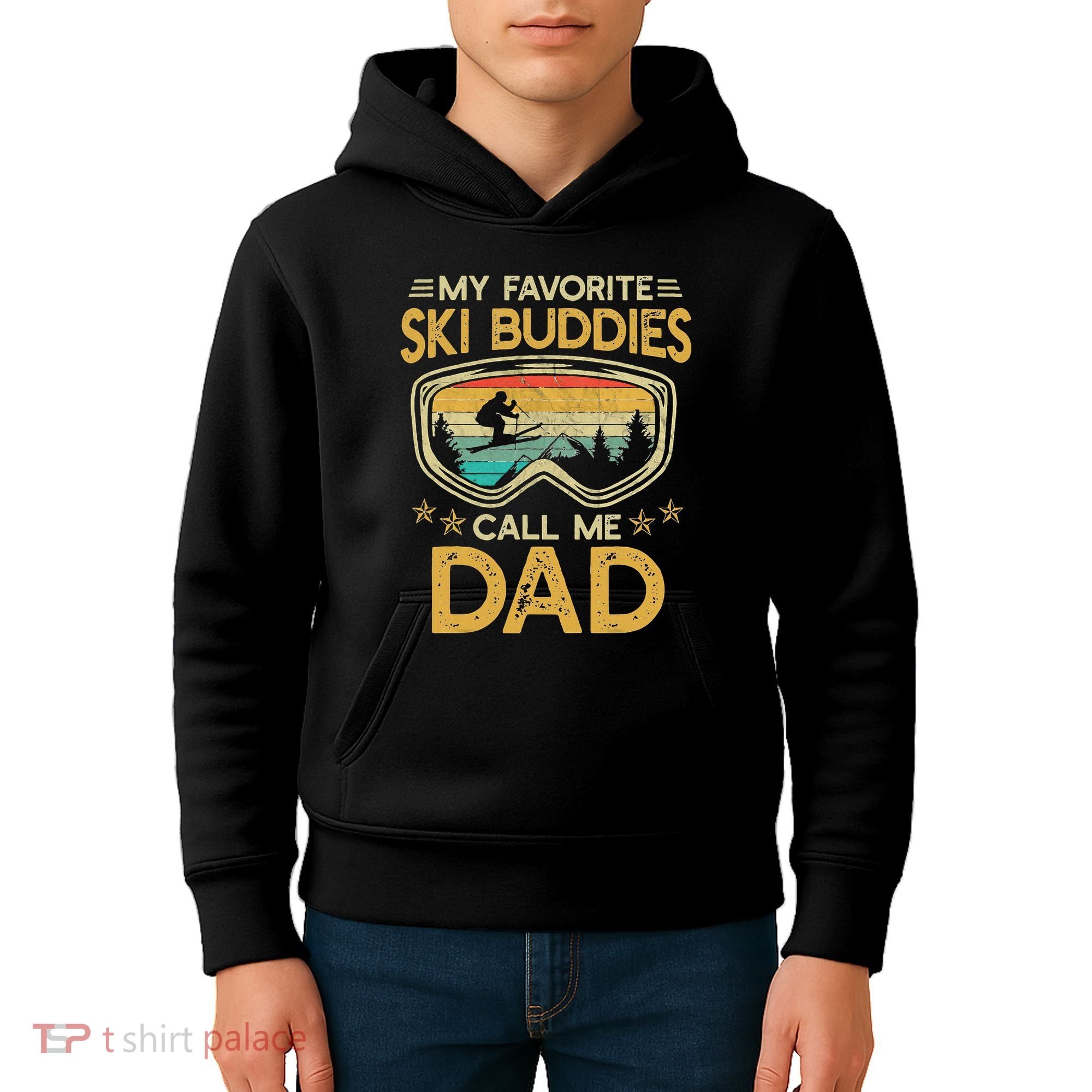 My Favorite Ski Buddies Call Me Dad Kids Hoodie