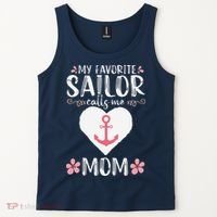 My Favorite Sailor Calls Me Mom Funny Mothers Day Tank Top thumb 2