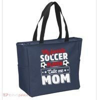 My Favorite Soccer Player Calls Me Mom Mothers Day Cute Tote Bag thumb 2