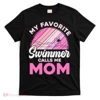 My Favorite Swimmer Calls Me Mom Mothers Day Retro Swimming T-Shirt thumb 0