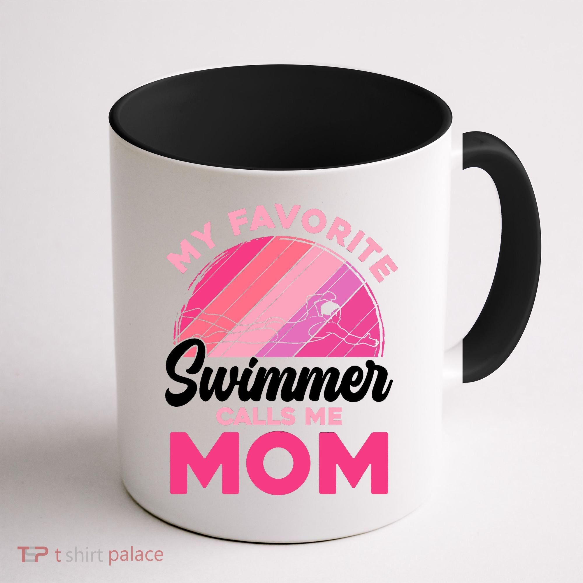 My Favorite Swimmer Calls Me Mom Mothers Day Retro Swimming Coffee Mug