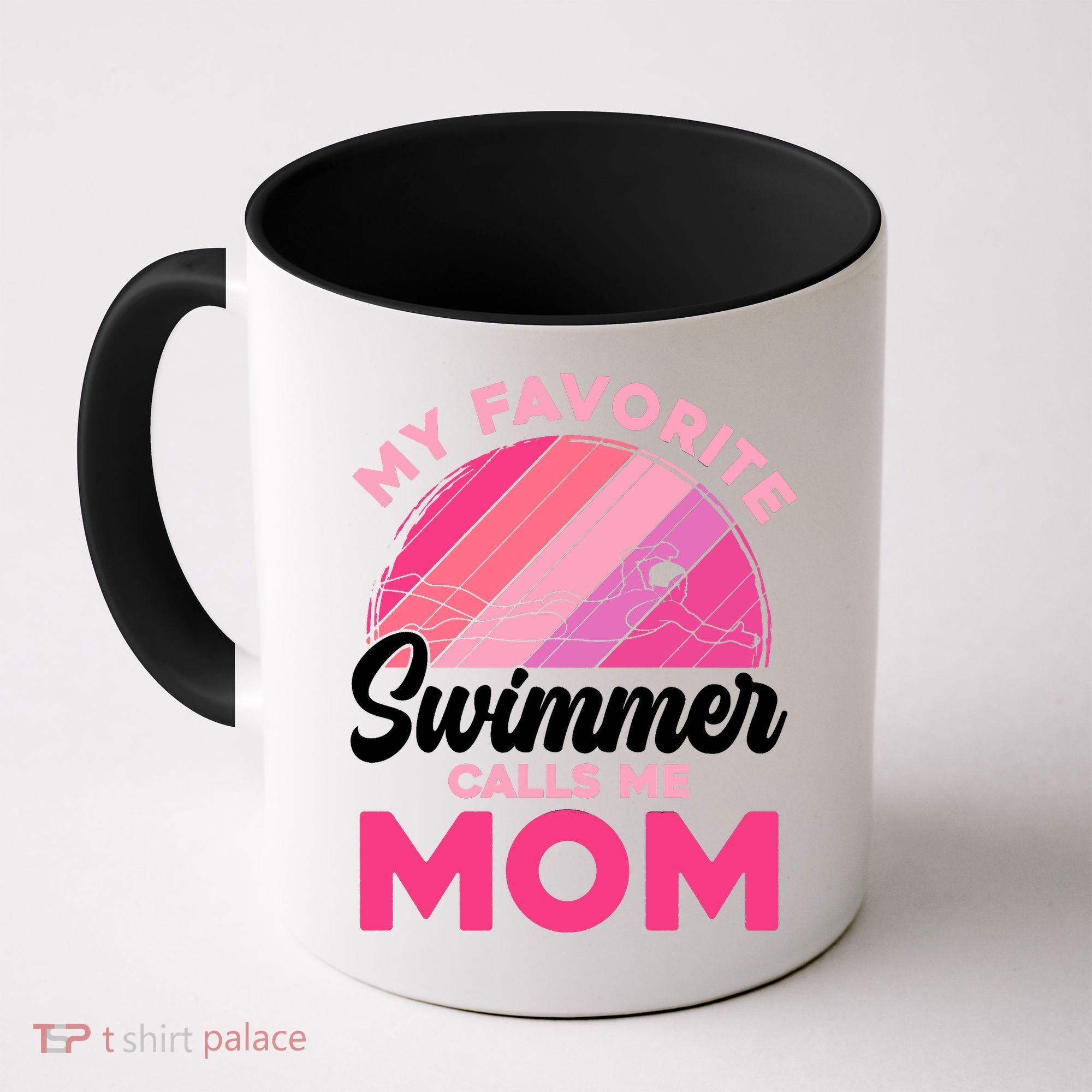 My Favorite Swimmer Calls Me Mom Mothers Day Retro Swimming Coffee Mug