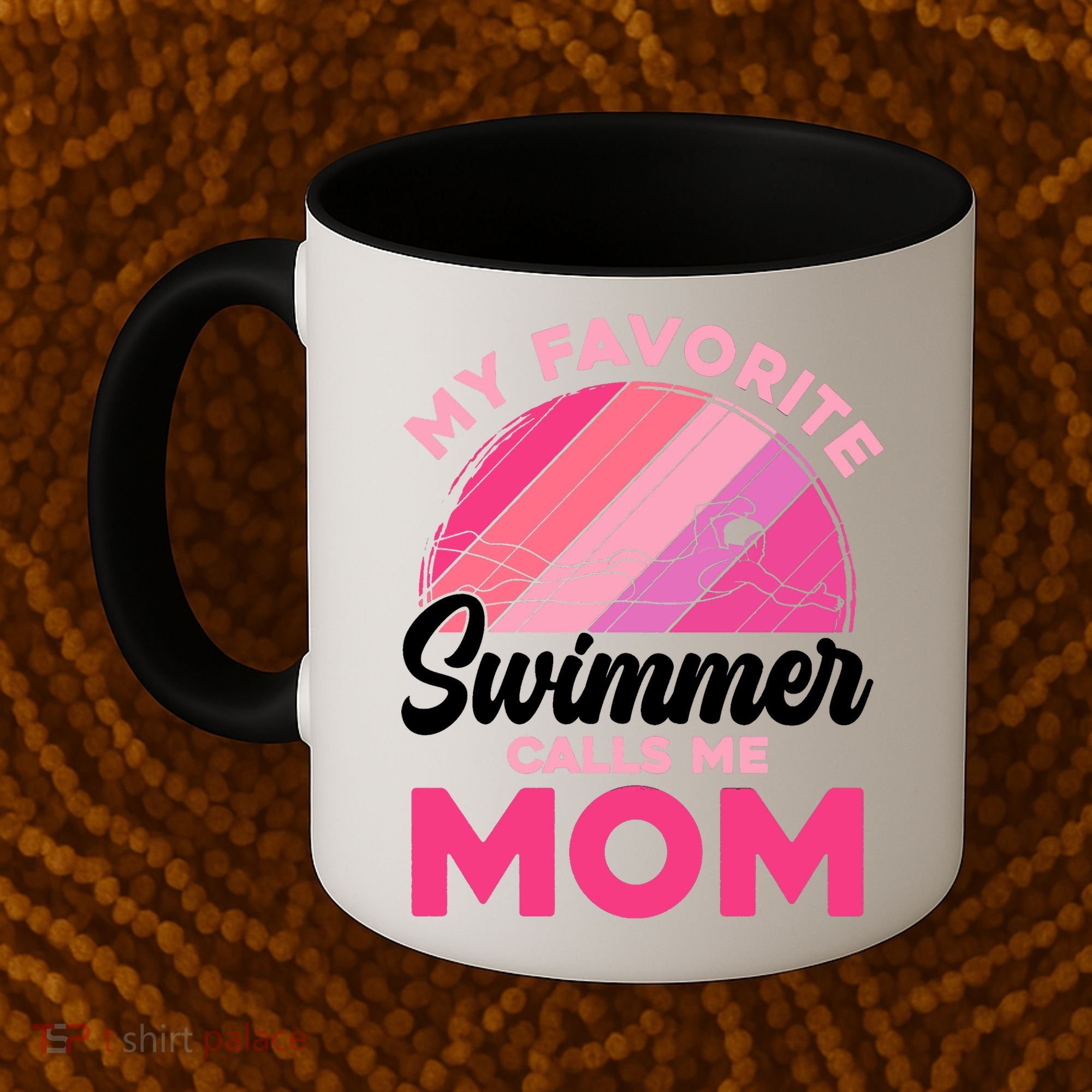 My Favorite Swimmer Calls Me Mom Mothers Day Retro Swimming Coffee Mug