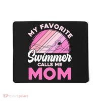 My Favorite Swimmer Calls Me Mom Mothers Day Retro Swimming Mousepad thumb 0