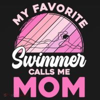 My Favorite Swimmer Calls Me Mom Mothers Day Retro Swimming Women's Tank Top thumb 5