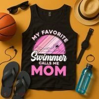 My Favorite Swimmer Calls Me Mom Mothers Day Retro Swimming Tank Top thumb 4