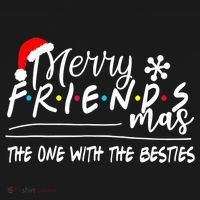 Merry Friendsmas The One With The Besties Christmas Friends T-Shirt thumb 7