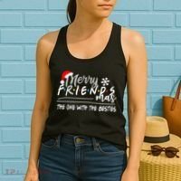 Merry Friendsmas The One With The Besties Christmas Friends Women's Tank Top thumb 2