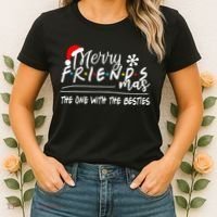 Merry Friendsmas The One With The Besties Christmas Friends Women's T-Shirt thumb 2