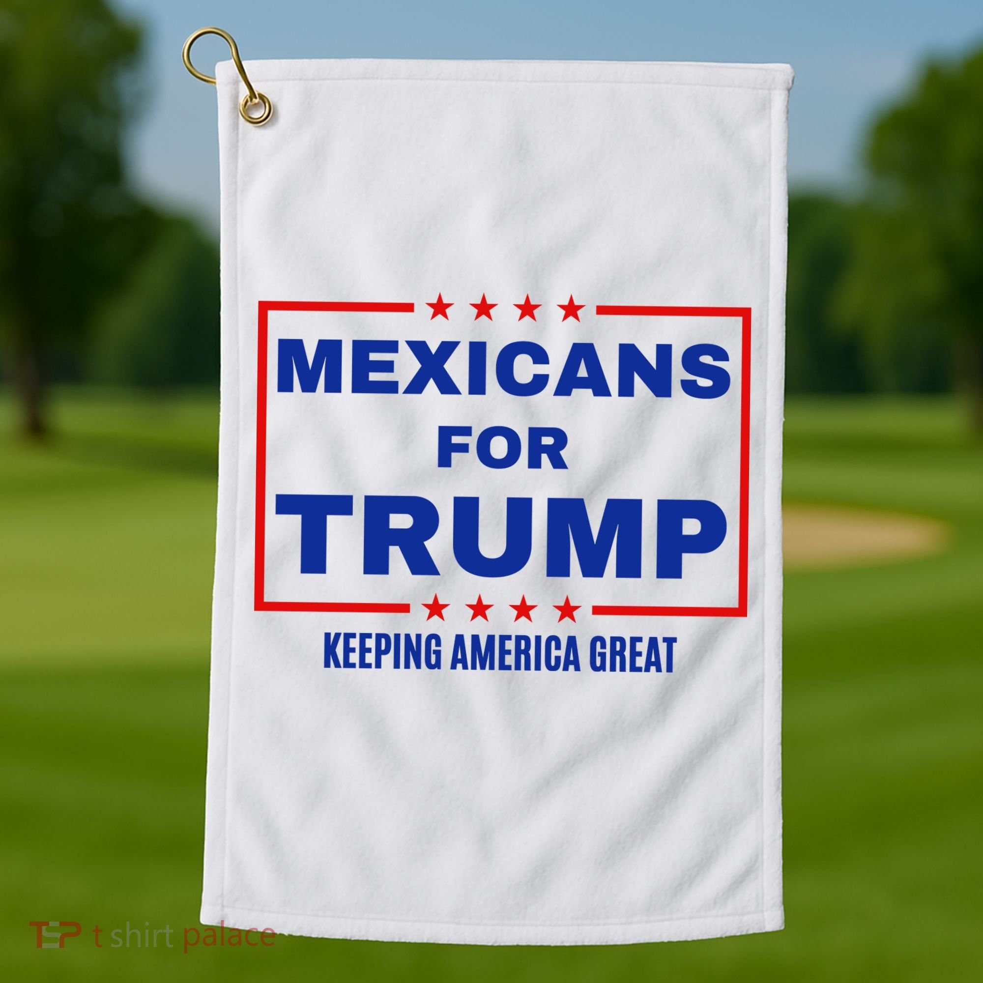 Mexicans For Trump 2024 Keeping America Great Golf Towel
