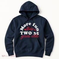 More Fun Than 2 35 Year Olds 70th Birthday Funny Hoodie thumb 0
