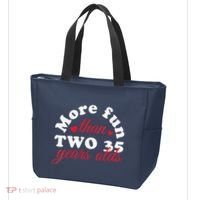 More Fun Than 2 35 Year Olds 70th Birthday Funny Tote Bag thumb 3