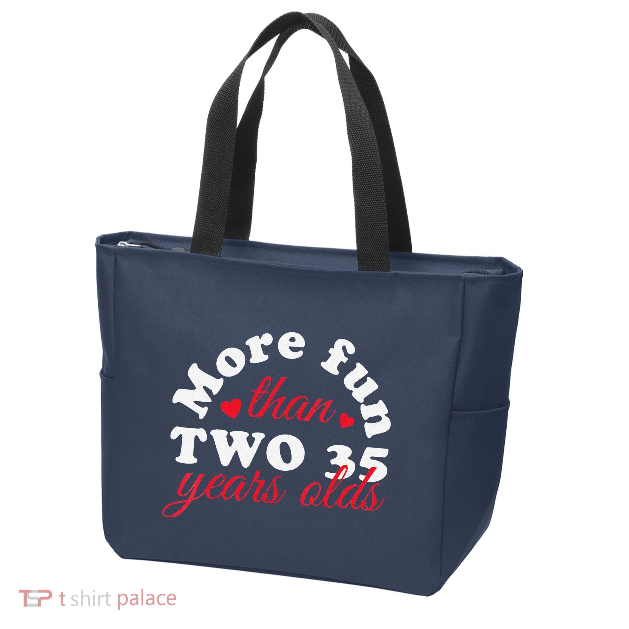 More Fun Than 2 35 Year Olds 70th Birthday Funny Tote Bag