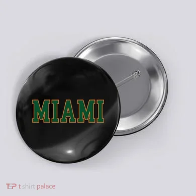 Miami Florida Throwback Design Classic Button