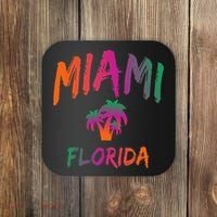 Miami Florida Text Print Classic Coaster thumb 0