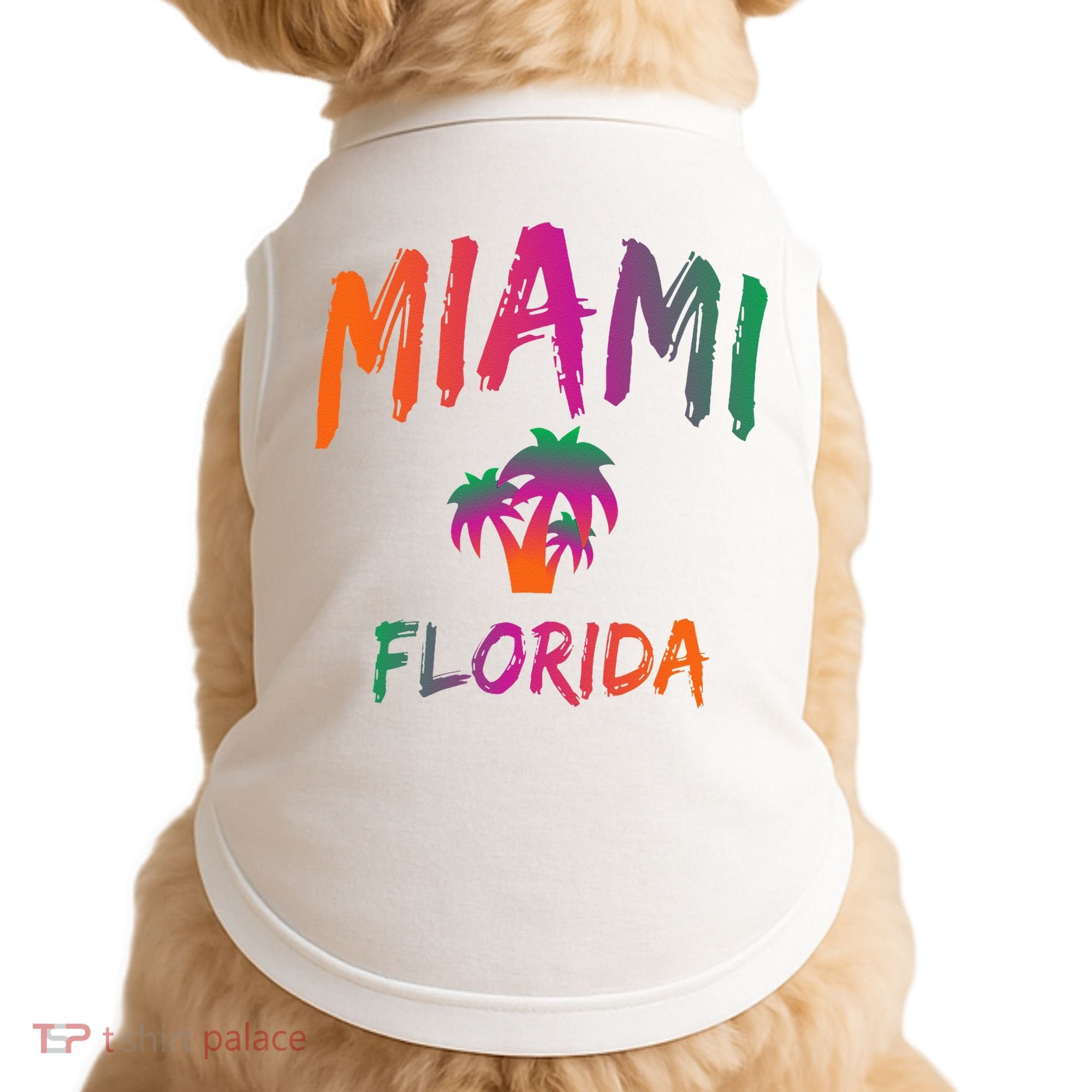 Miami Florida Text Print Classic Doggie Tank