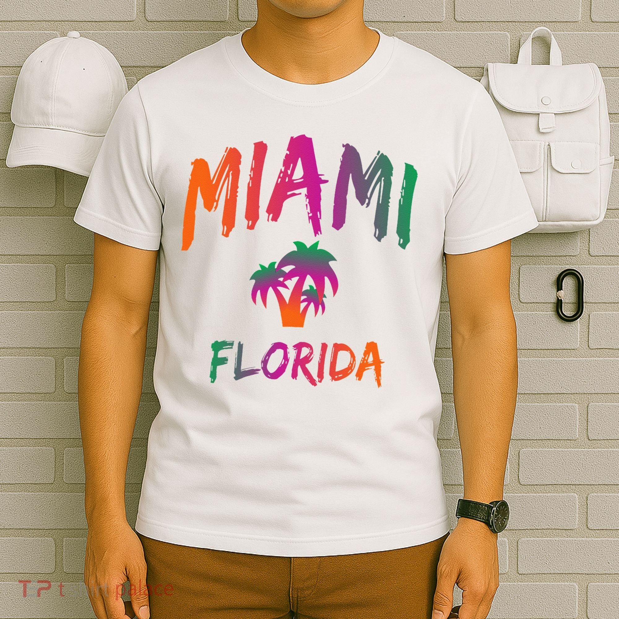 Miami Florida Text Print Classic T-Shirt