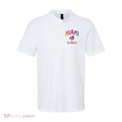 Miami Florida Text Print Classic Polo