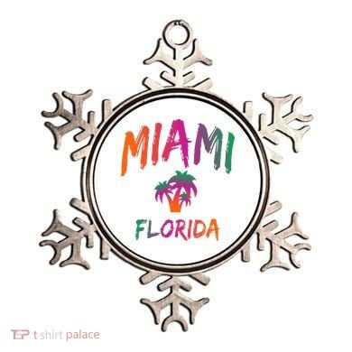 Miami Florida Text Print Classic Ornament