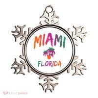 Miami Florida Text Print Classic Ornament thumb 0