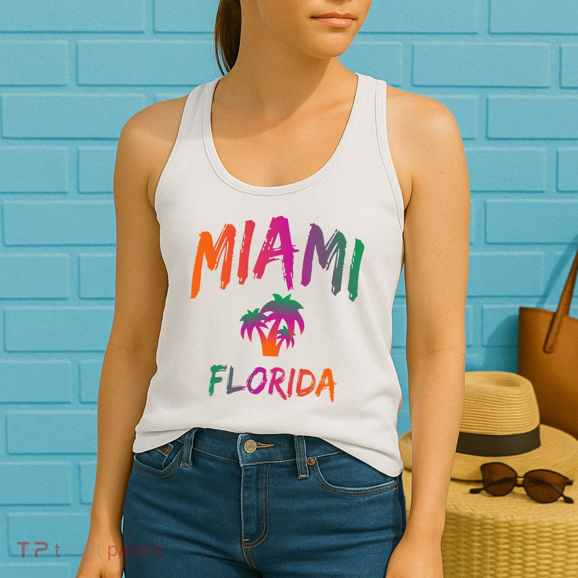 Miami Florida Text Print Classic Women's Tank Top