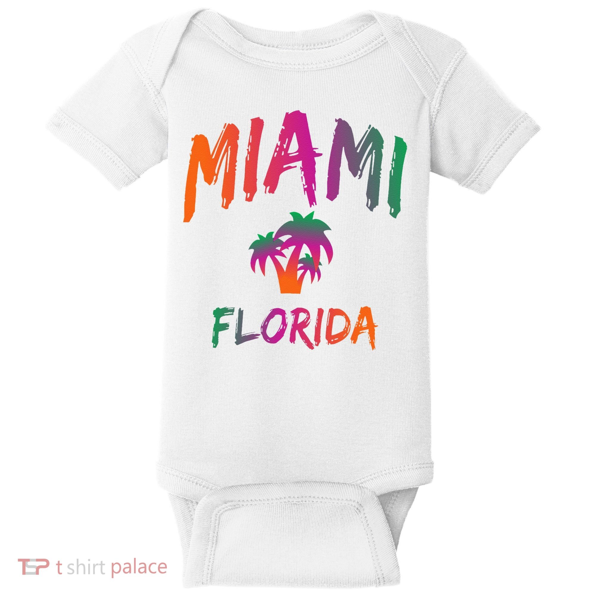 Miami Florida Text Print Classic Baby Bodysuit