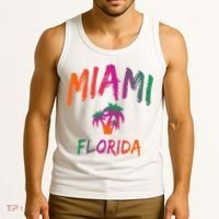 Miami Florida Text Print Classic Tank Top thumb 3