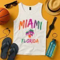 Miami Florida Text Print Classic Tank Top thumb 4
