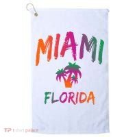 Miami Florida Text Print Classic Golf Towel thumb 0