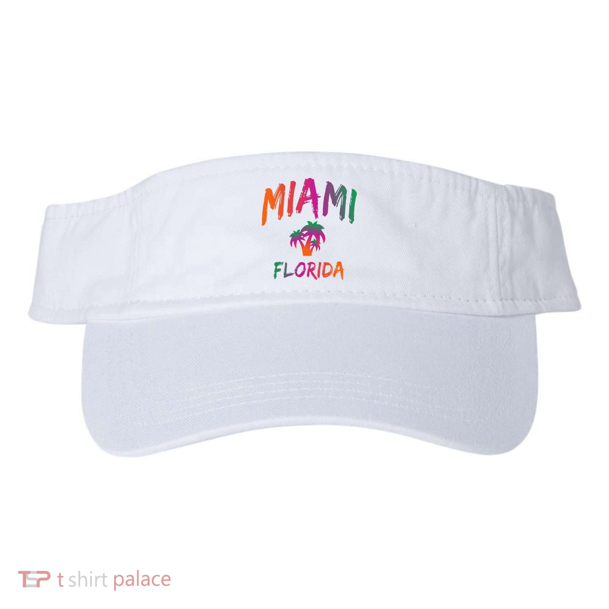 Miami Florida Text Print Classic Visor